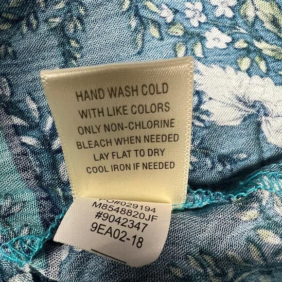 John Paul Richard Sleeveless Blouse Floral Crew Neck Tassel Tank Boho Women's M - Picture 6 of 9